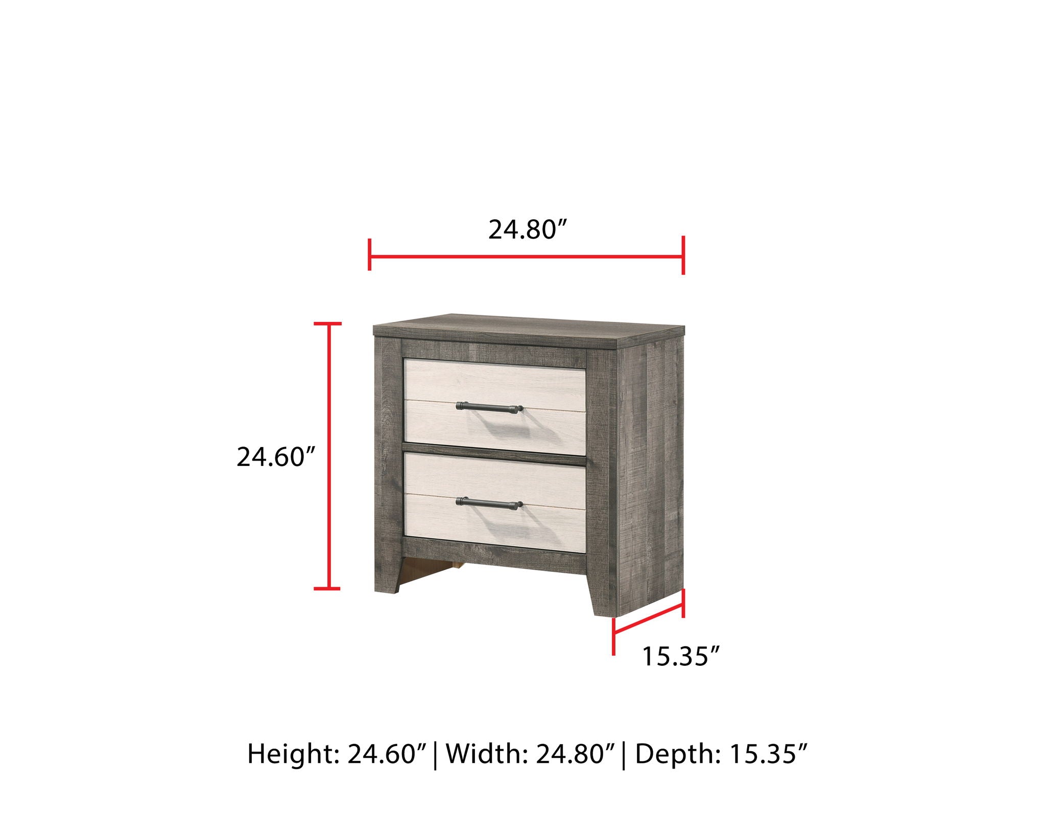 Rhett - Nightstand - Chalk / Gray - Urban Living Furniture (Los Angeles, CA)