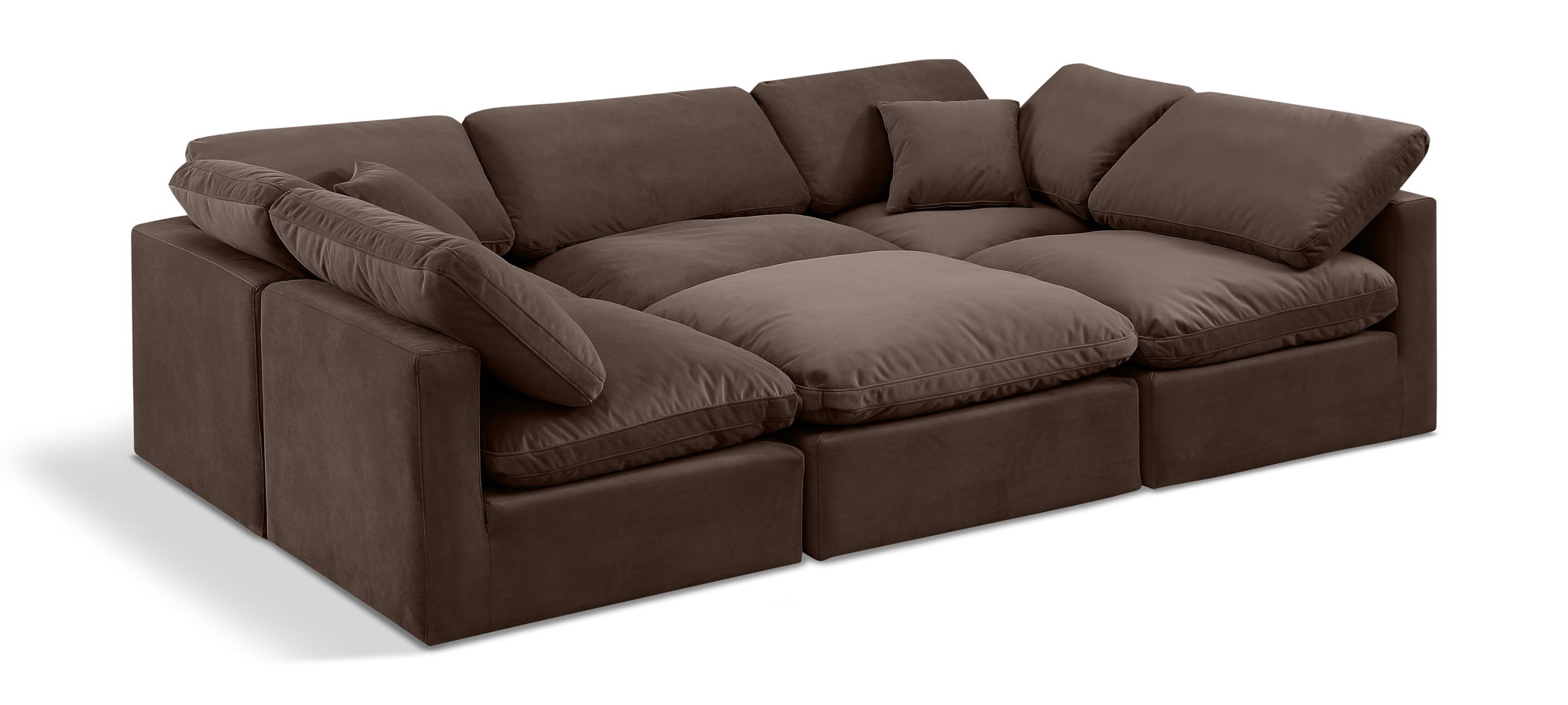 Indulge - Velvet 6 Piece Modular Sectional - Urban Living Furniture (Los Angeles, CA)