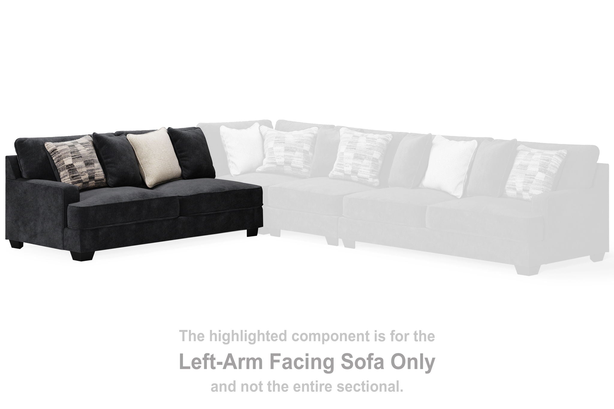Lavernett - Charcoal - LAF Sofa - Urban Living Furniture (Los Angeles, CA)