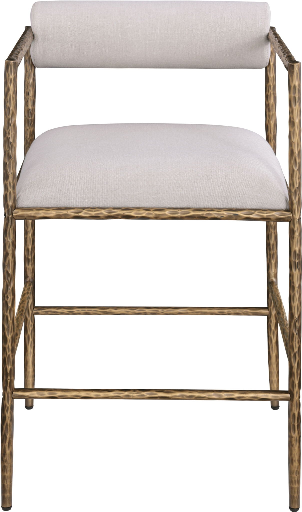 Axis - Linen Textured Beige Fabric Upholstered Counter Stool (Set of 2) - Urban Living Furniture (Los Angeles, CA)