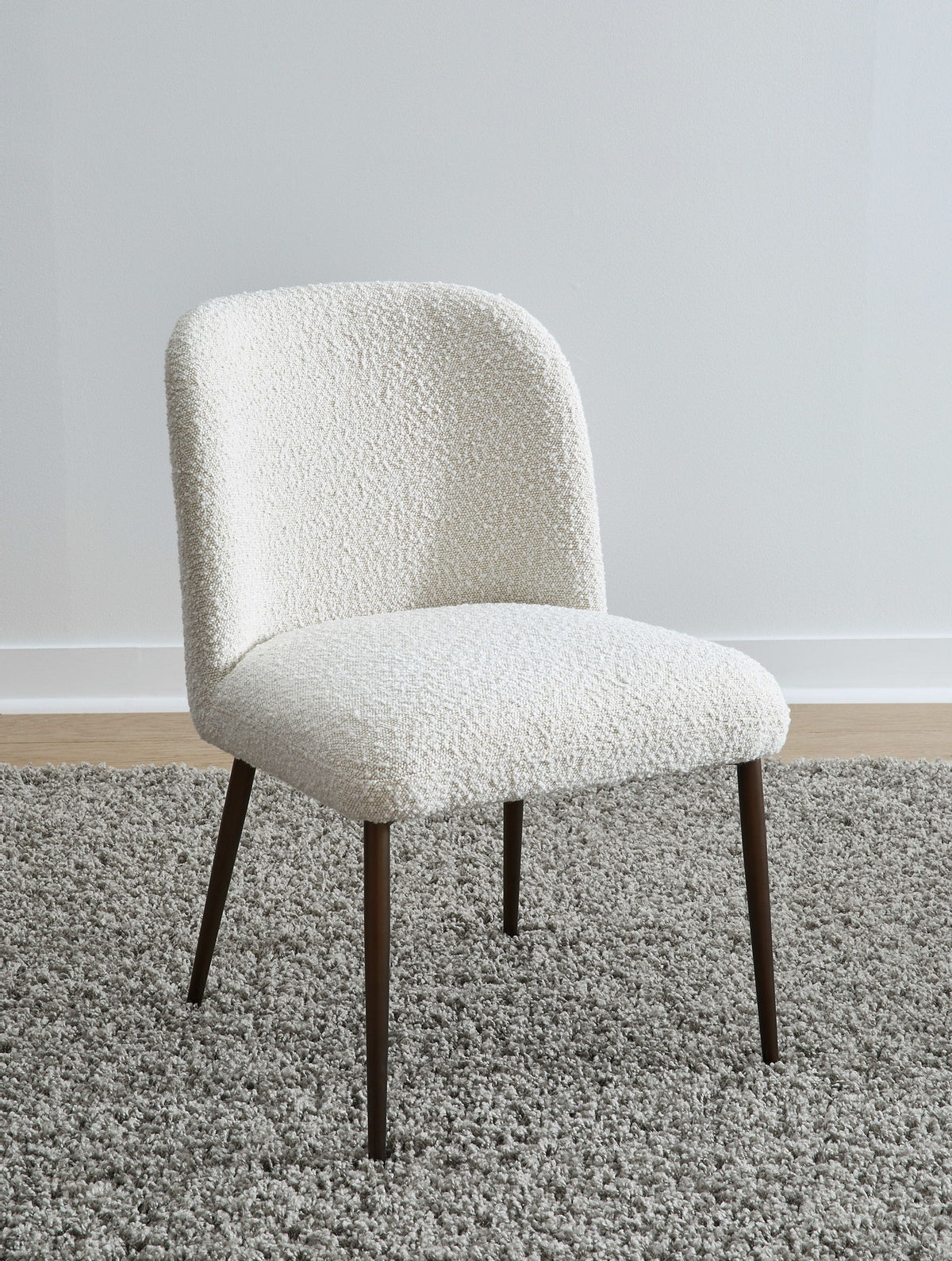 Crossroads 2.0 - Avery Upholstered Dining Chair (Set of 2) - Ricotta Boucle And Bronze Metal