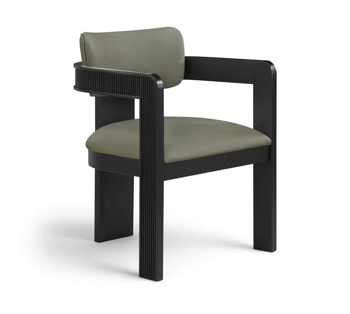 Sacha - Vegan Leather Upholstered Dining Chair With Black Base (Set of 2)