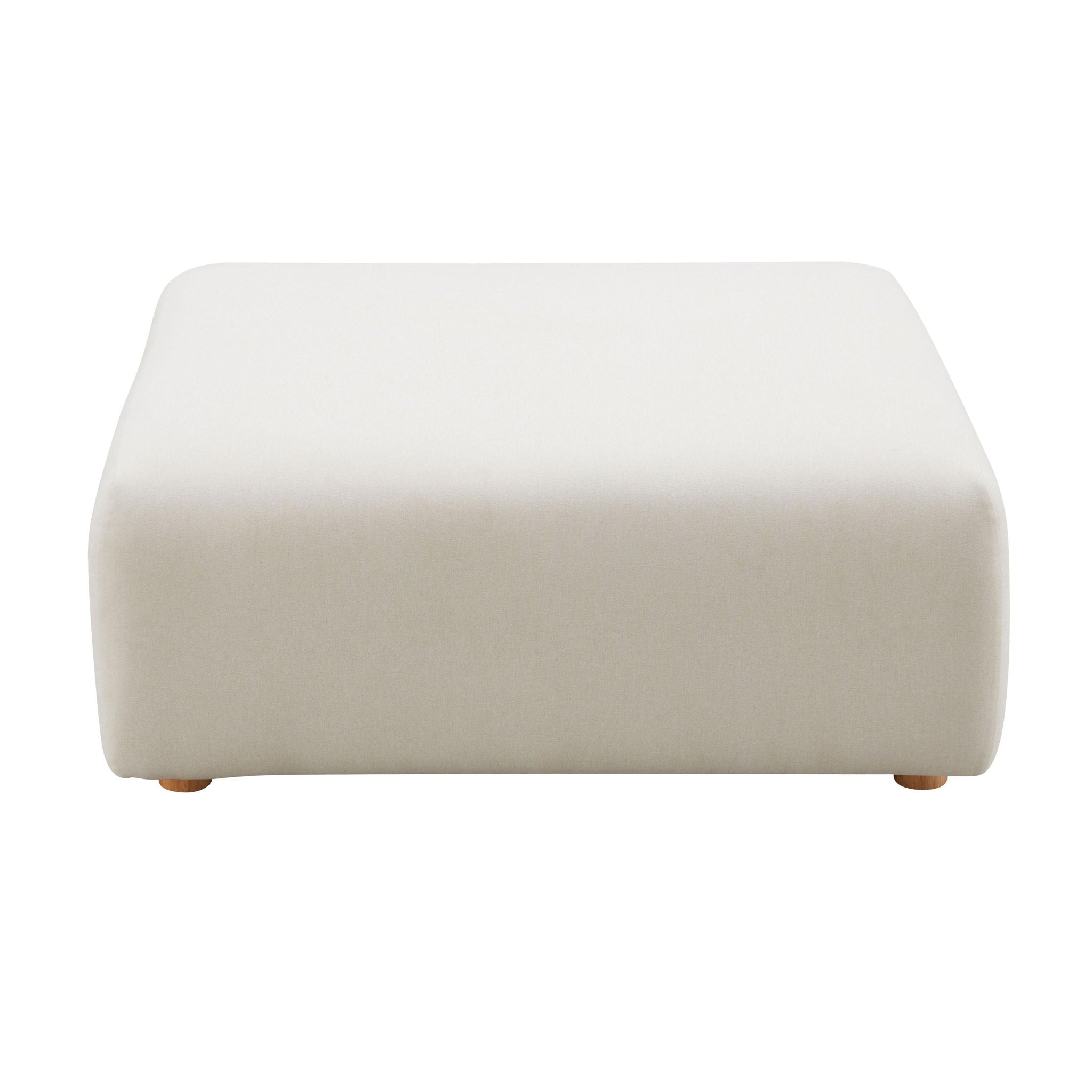 Hangover - Linen Ottoman - Cream - Urban Living Furniture (Los Angeles, CA)
