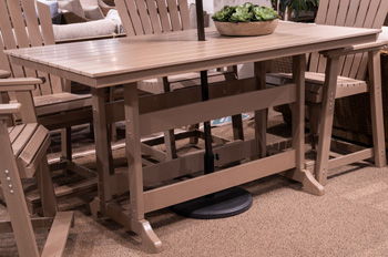 Seacliff Beach - Medium Brown - Rectangular Counter Height Dining Table With Umbrella Option - Urban Living Furniture (Los Angeles, CA)
