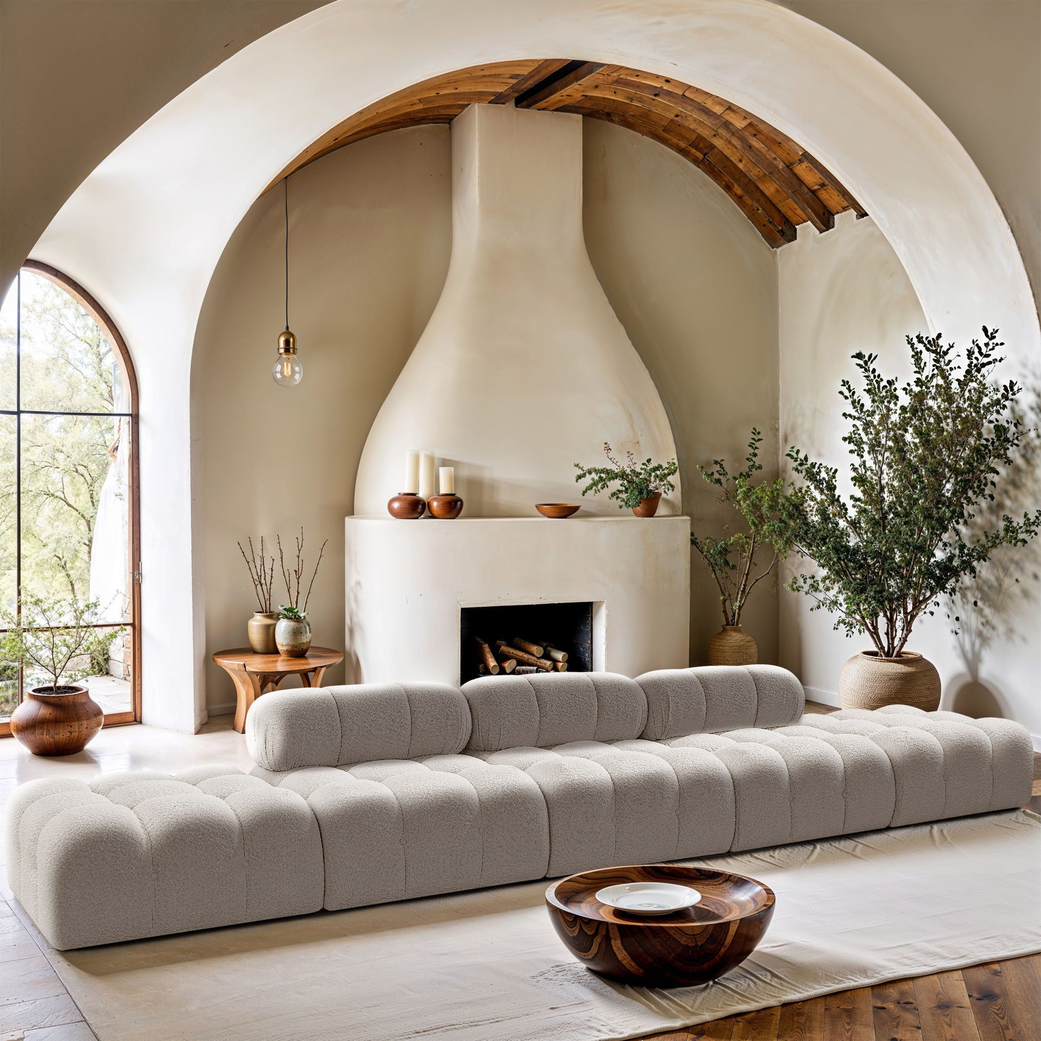 Ames - 5 Piece Boucle Upholstered Modular Sofa With 2 Armless Seats - Urban Living Furniture (Los Angeles, CA)