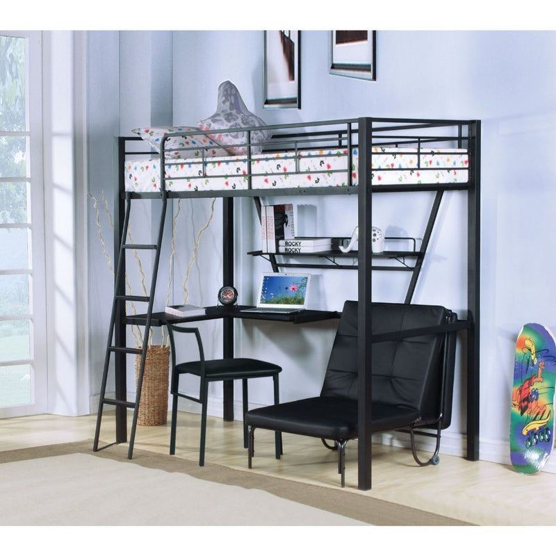 Senon - Loft Bed - Silver & Black - Urban Living Furniture (Los Angeles, CA)