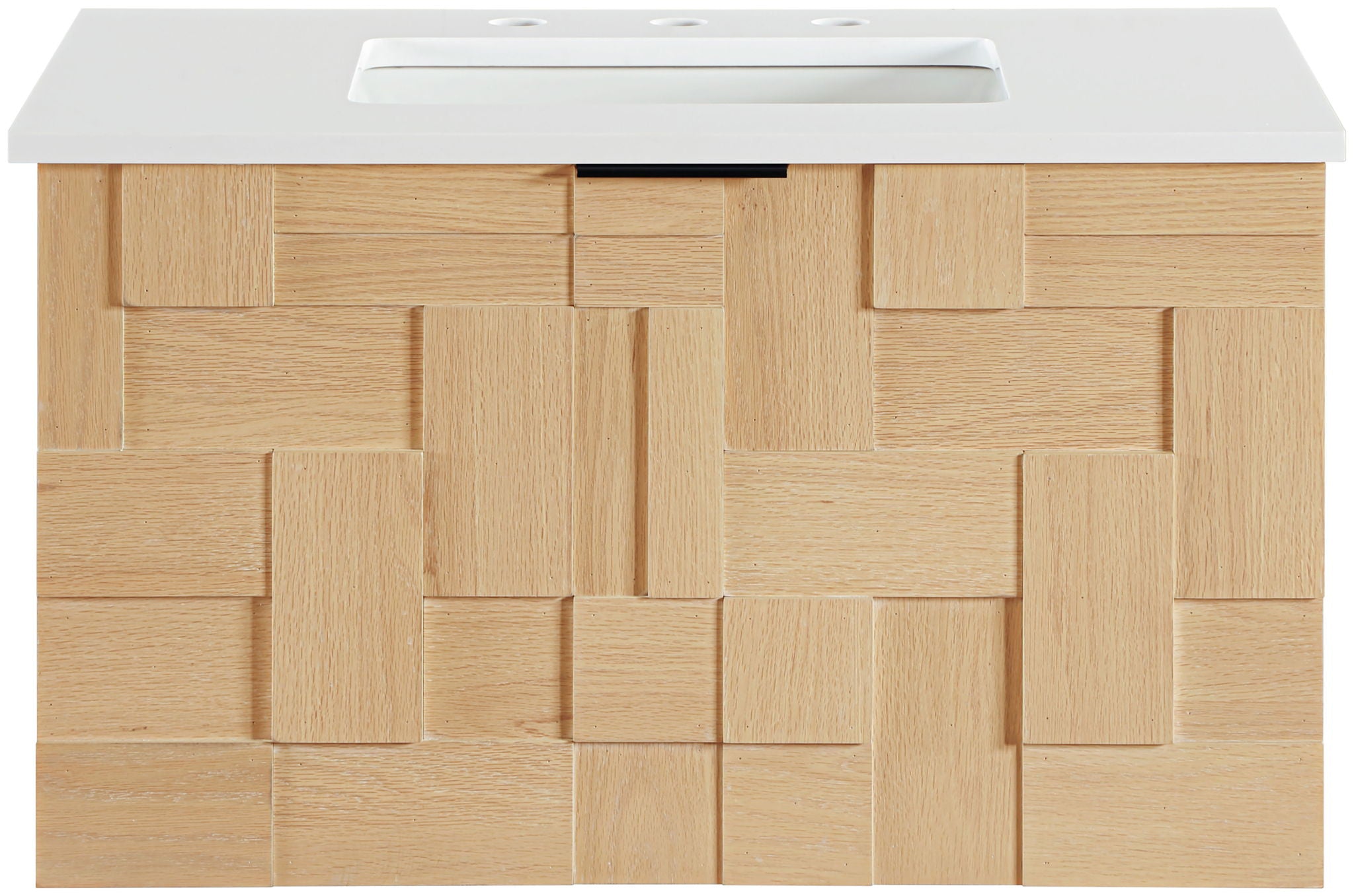 Leonardo - Engineered Stone And Solid Wood 24" Wall Mounted Bathroom Vanity - Urban Living Furniture (Los Angeles, CA)