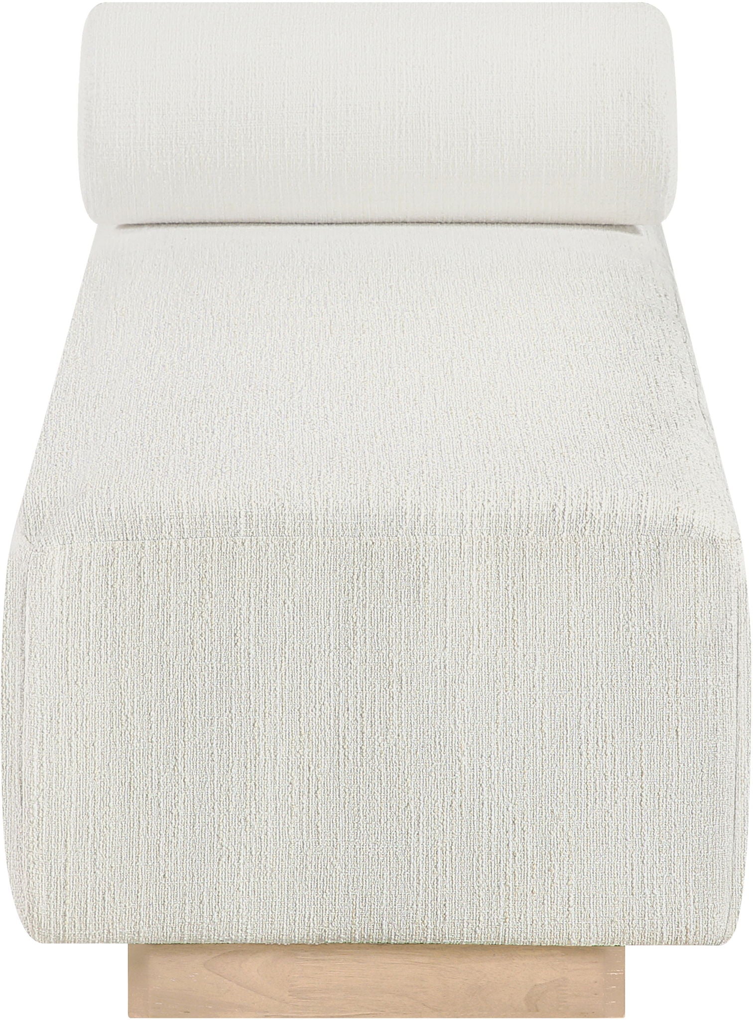 Zephyr - Linen Textured Fabric Upholstered Chaise - Painted Natural Base - Urban Living Furniture (Los Angeles, CA)