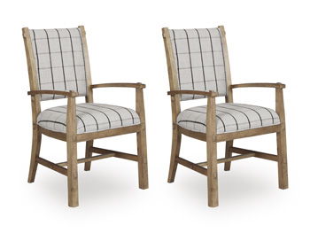 Ridgester - Dining Upholstered Arm Chair (Set of 2) - Light Brown - Urban Living Furniture (Los Angeles, CA)