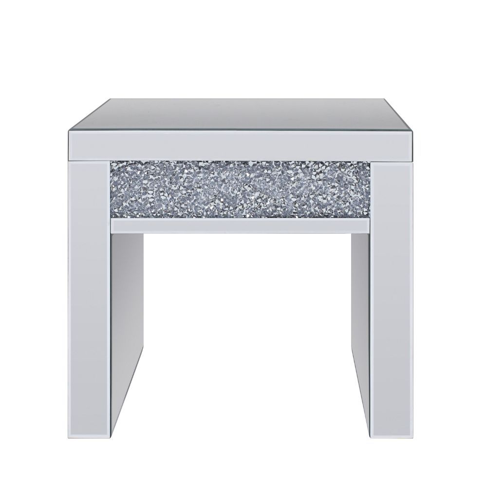 Noralie - End Table - Mirrored & Faux Diamonds - 23" - Urban Living Furniture (Los Angeles, CA)