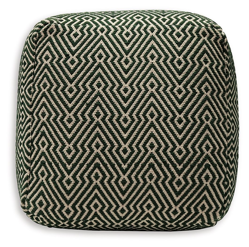 Abacy - Green / Ivory - Pouf - Urban Living Furniture (Los Angeles, CA)