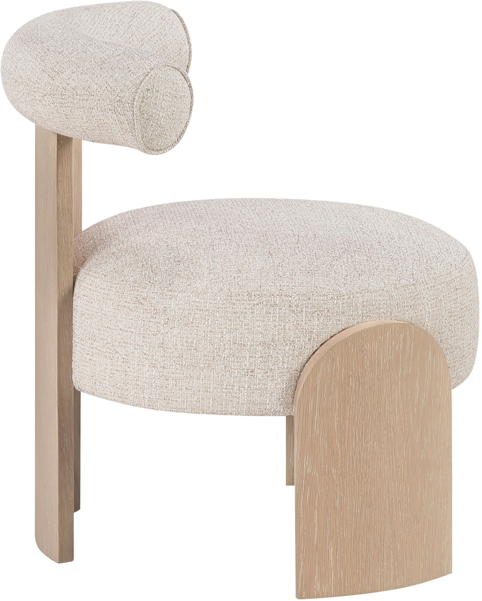 Calder - Linen Textured Fabric Upholstered Accent Chair - Painted Natural Base - Urban Living Furniture (Los Angeles, CA)