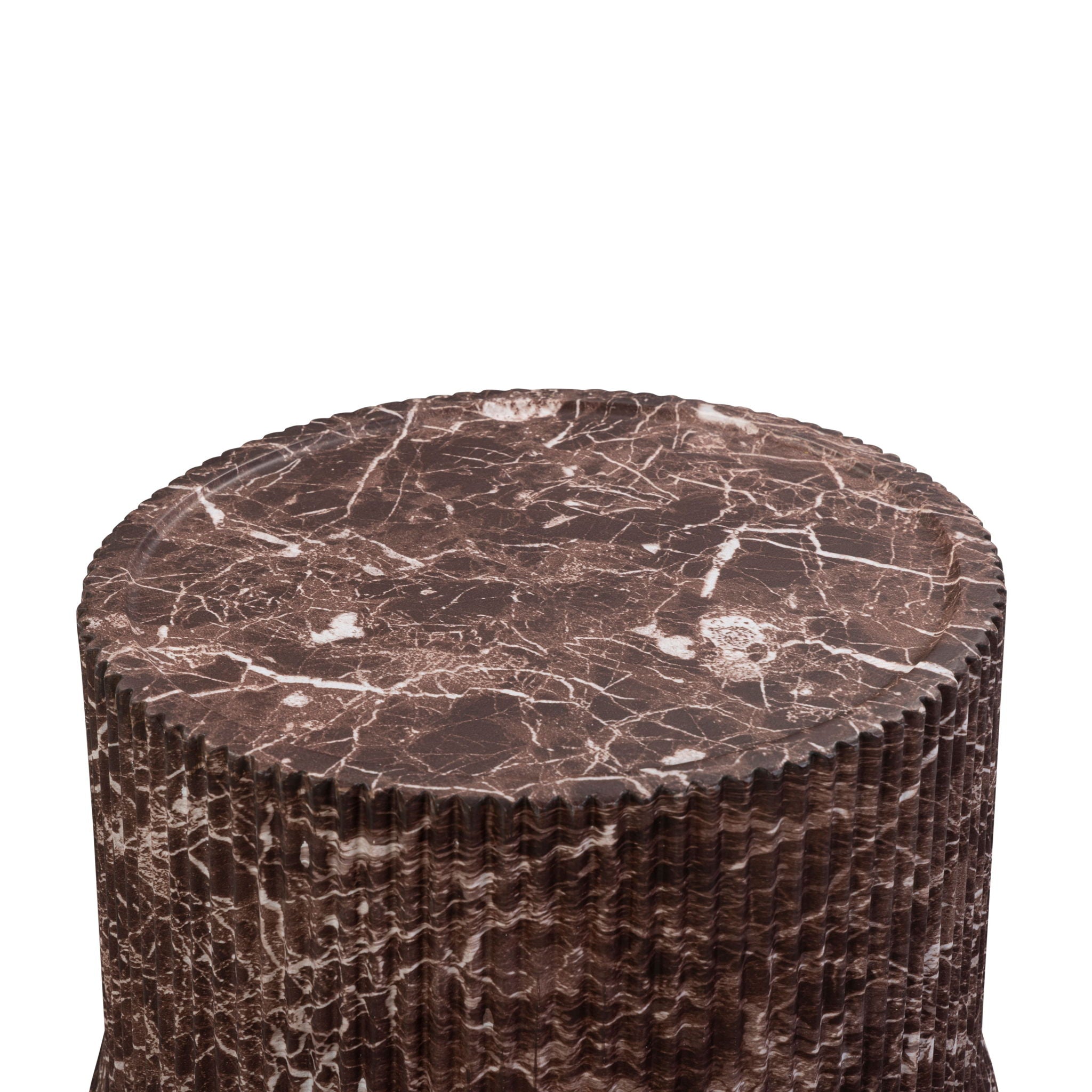 Cilla - Faux Levanto Marble Indoor/Outdoor Concrete Side Table - Red - Urban Living Furniture (Los Angeles, CA)