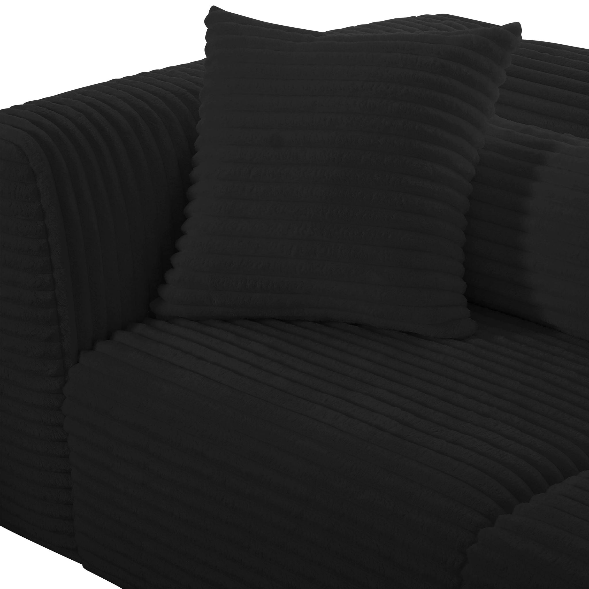 Tarra - Fluffy Oversized Corduroy Modular Loveseat - Urban Living Furniture (Los Angeles, CA)
