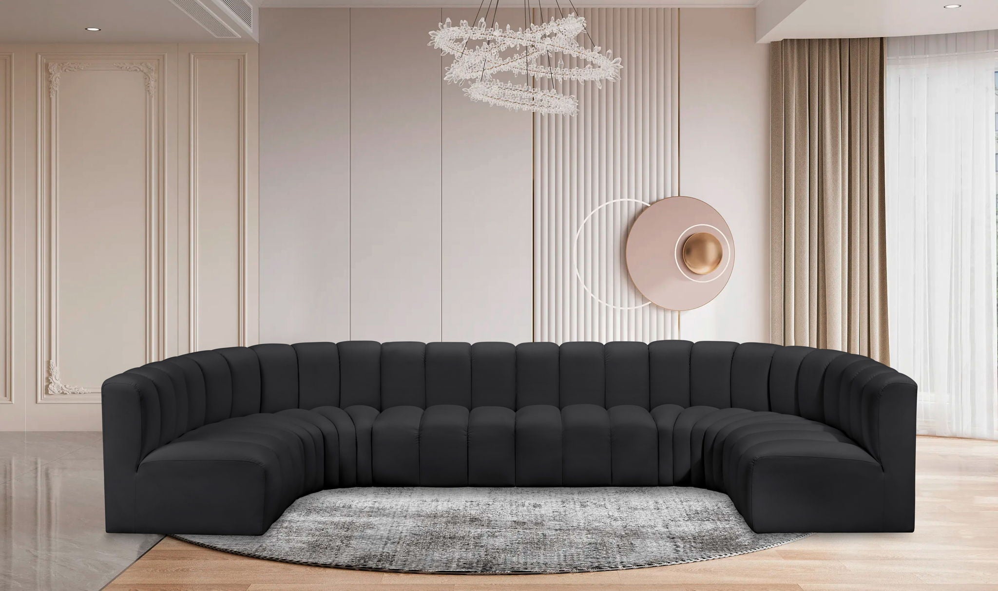 Arc - Faux Leather Modular U-Shaped Sectional - Urban Living Furniture (Los Angeles, CA)