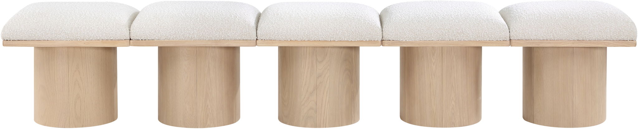 Pavilion - 5 Piece Modular Bench With Natural Base - Urban Living Furniture (Los Angeles, CA)