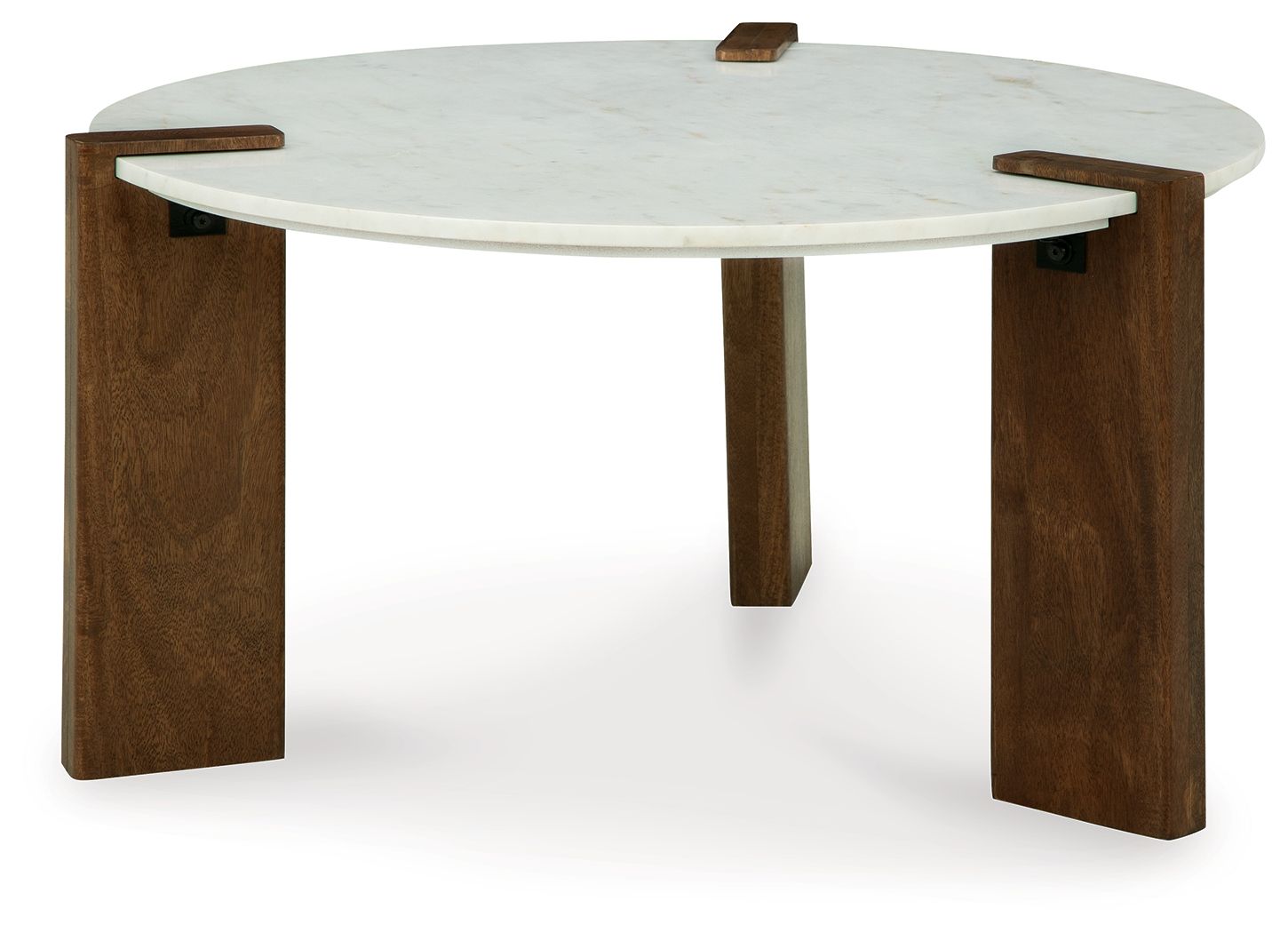 Isanti - White / Brown - Round Cocktail Table - Urban Living Furniture (Los Angeles, CA)