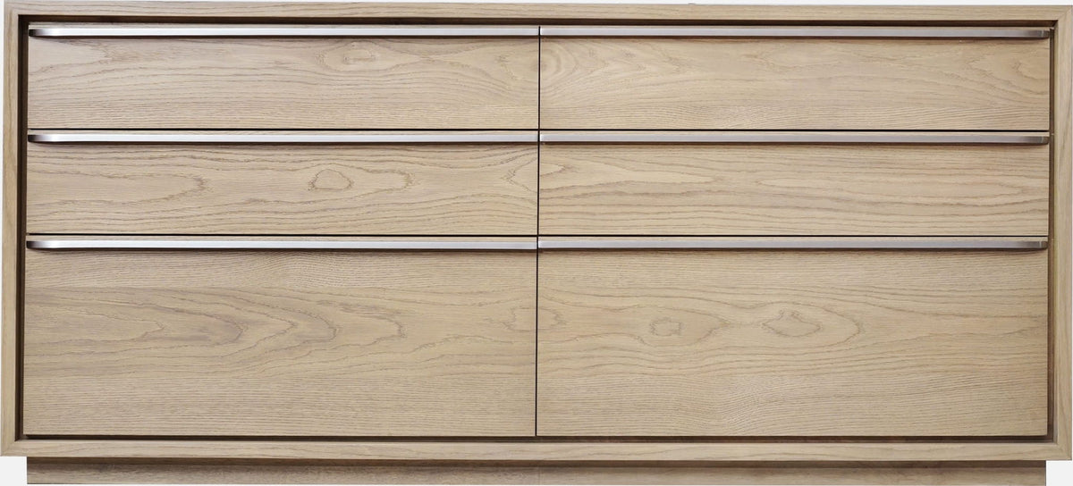 One - Coastal Modern Six Drawer Dresser - Bisque