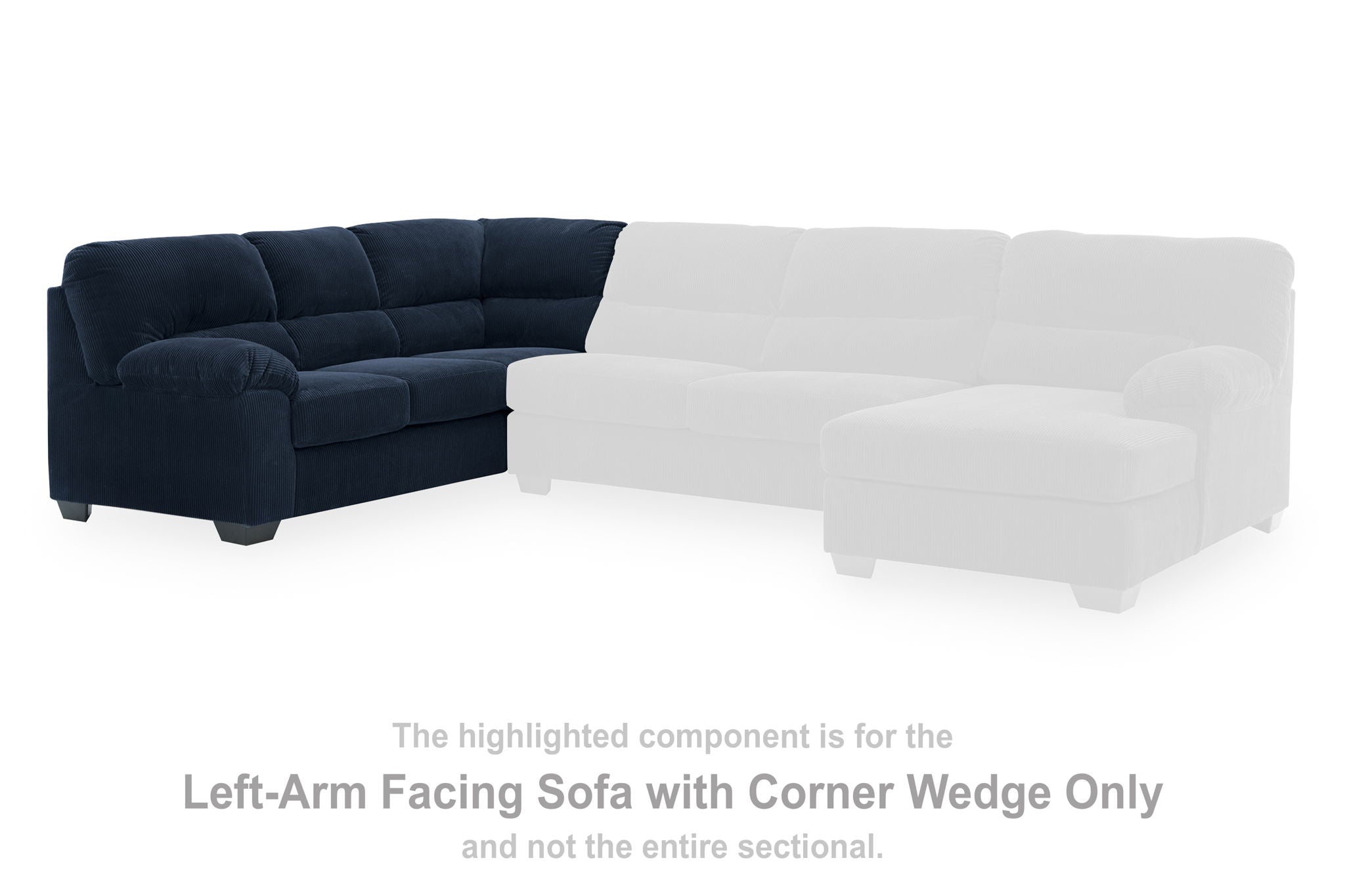 SimpleJoy - LAF Sofa With Corner Wedge - Navy - Urban Living Furniture (Los Angeles, CA)