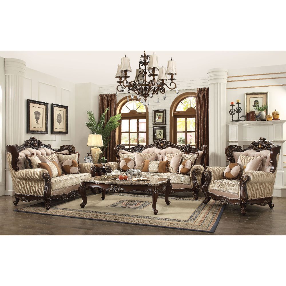 Shalisa - Sofa With 7 Pillows (Same Lv01585) - Fabric & Walnut - Urban Living Furniture (Los Angeles, CA)