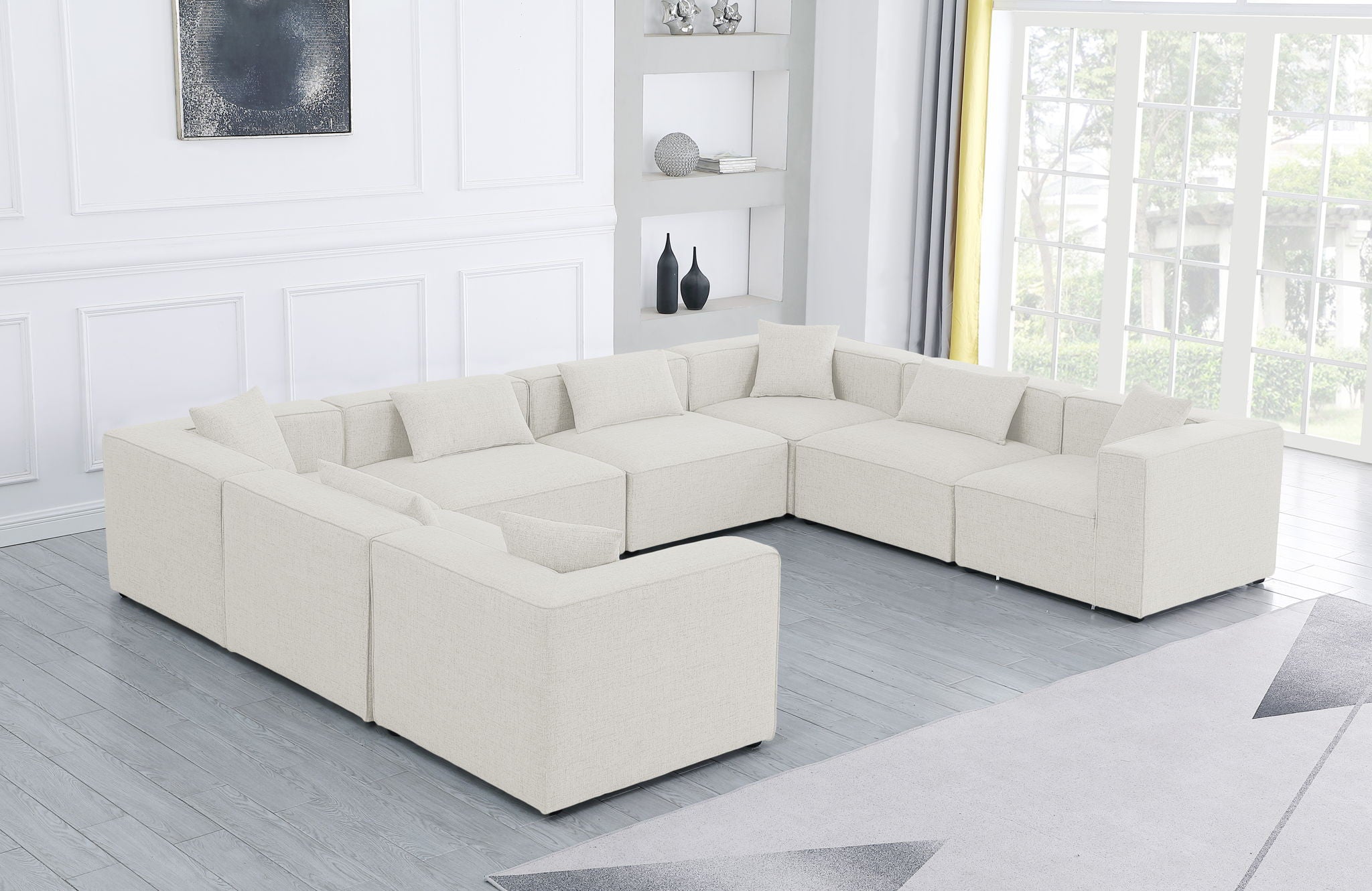 Cube - Linen 8 Piece Modular Sectional - Urban Living Furniture (Los Angeles, CA)