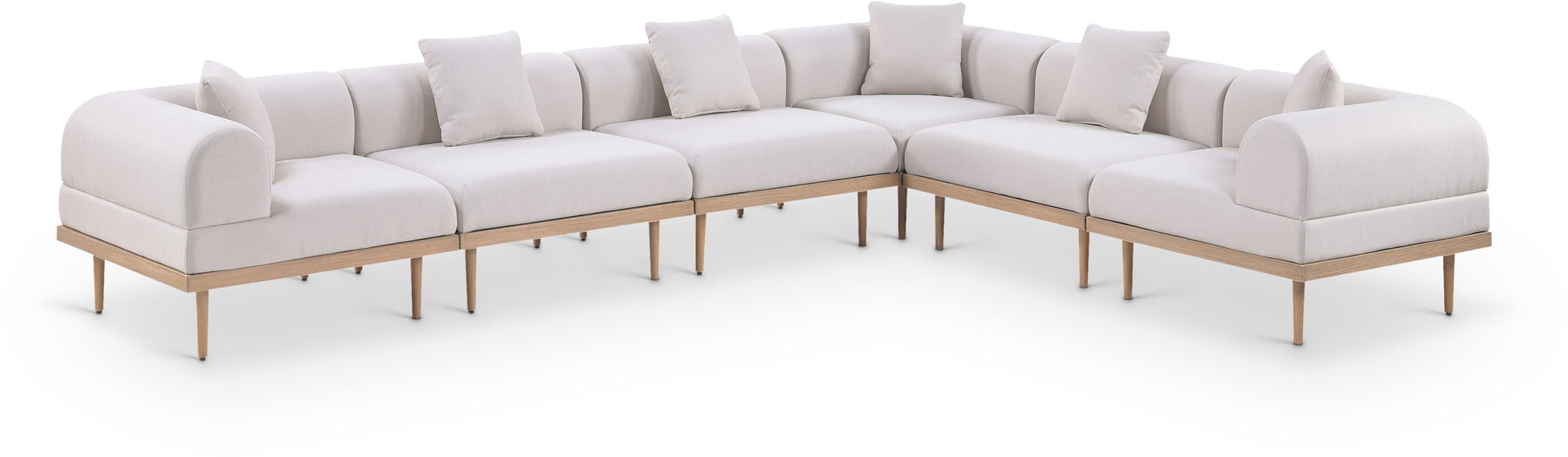 Laguna - 6 Piece 142" Outdoor Patio Modular Sectional - Urban Living Furniture (Los Angeles, CA)