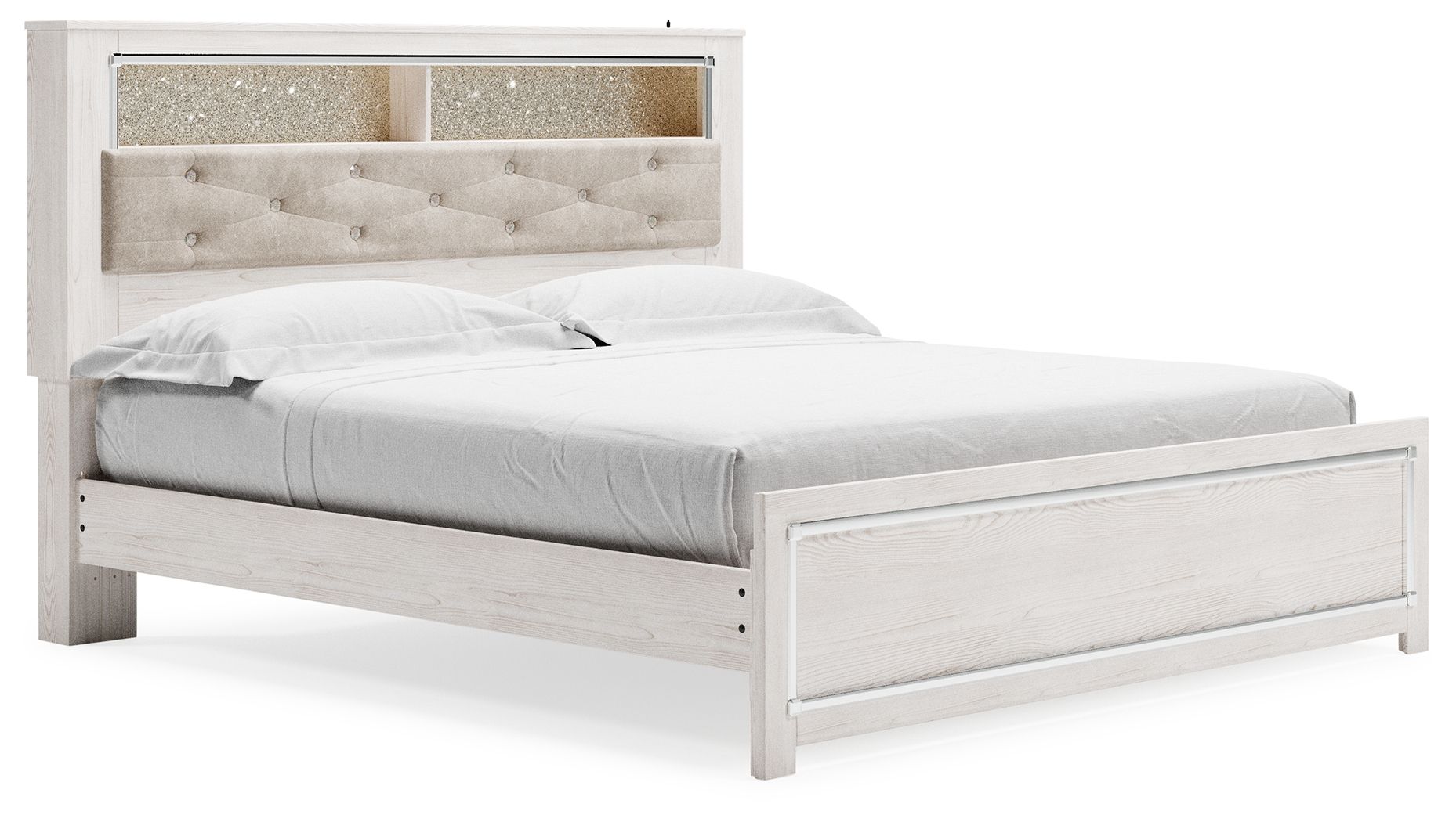 Altyra - White - King Bookcase Panel Bed - Urban Living Furniture (Los Angeles, CA)