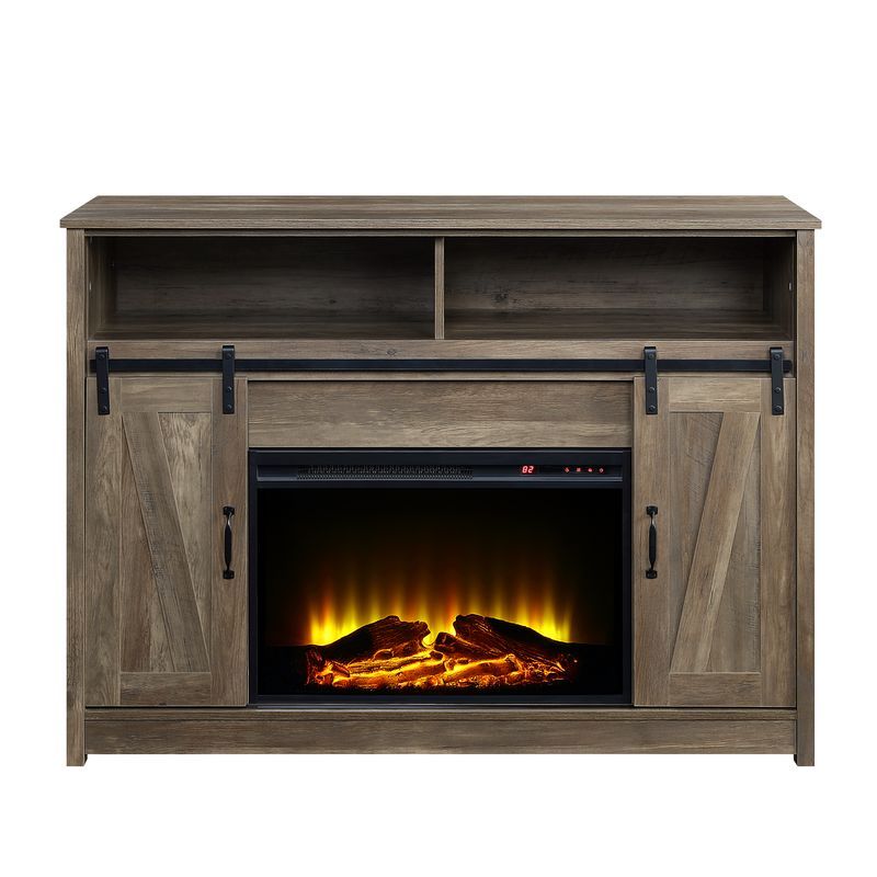 Tobias - Fireplace - Rustic Oak Finish - 38" - Urban Living Furniture (Los Angeles, CA)