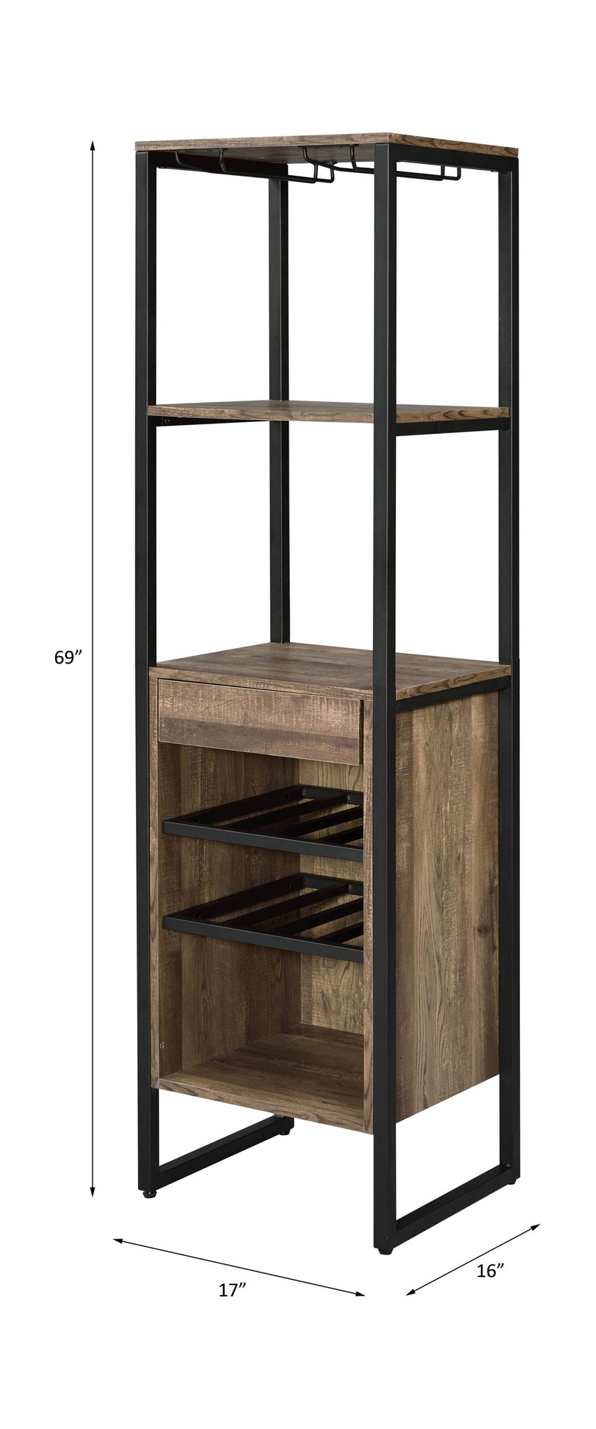 Narik - Wine Rack - Weathered Oak - Urban Living Furniture (Los Angeles, CA)
