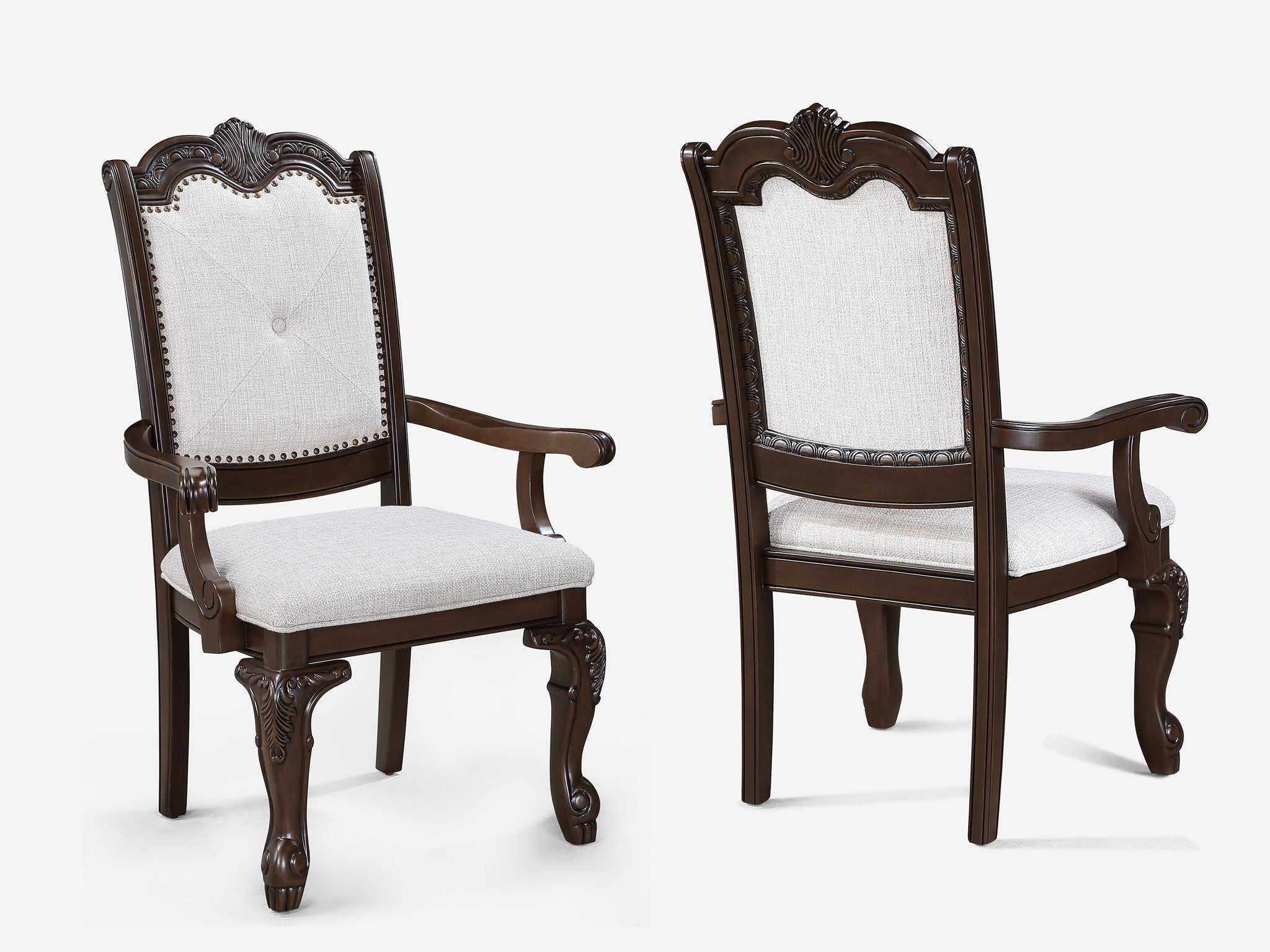 Kiera - Arm Chair (Set of 2) - Cherry Brown - Urban Living Furniture (Los Angeles, CA)