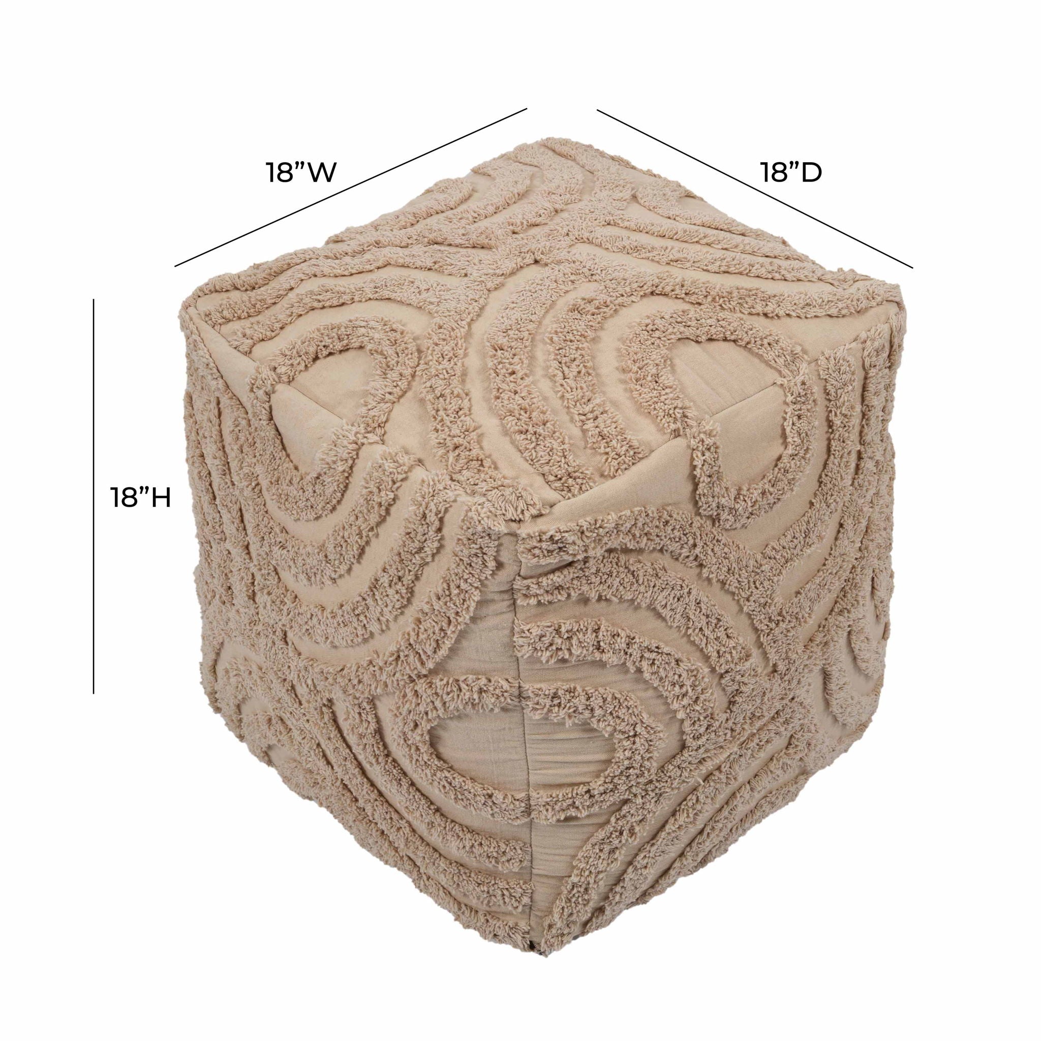 Miranda - Knitted Pouf - Beige - Urban Living Furniture (Los Angeles, CA)