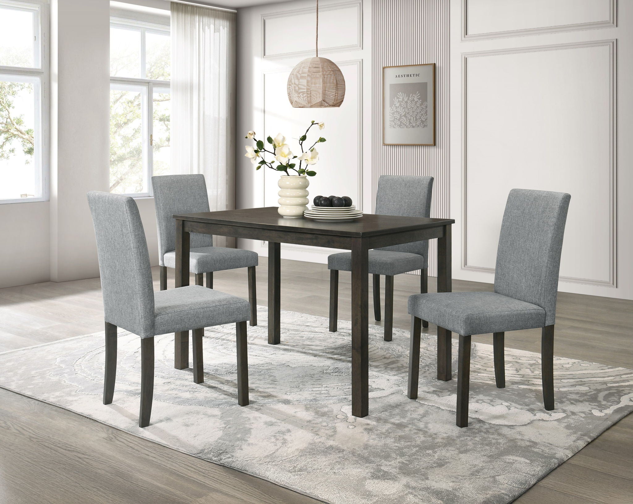 Melshire - 5 Piece Dining Room Set - Dark Brown - Urban Living Furniture (Los Angeles, CA)