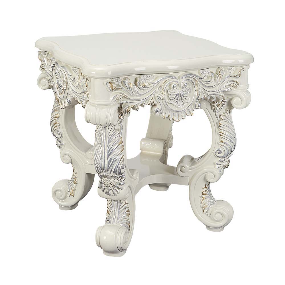 Adara - End Table - Antique White Finish - Urban Living Furniture (Los Angeles, CA)