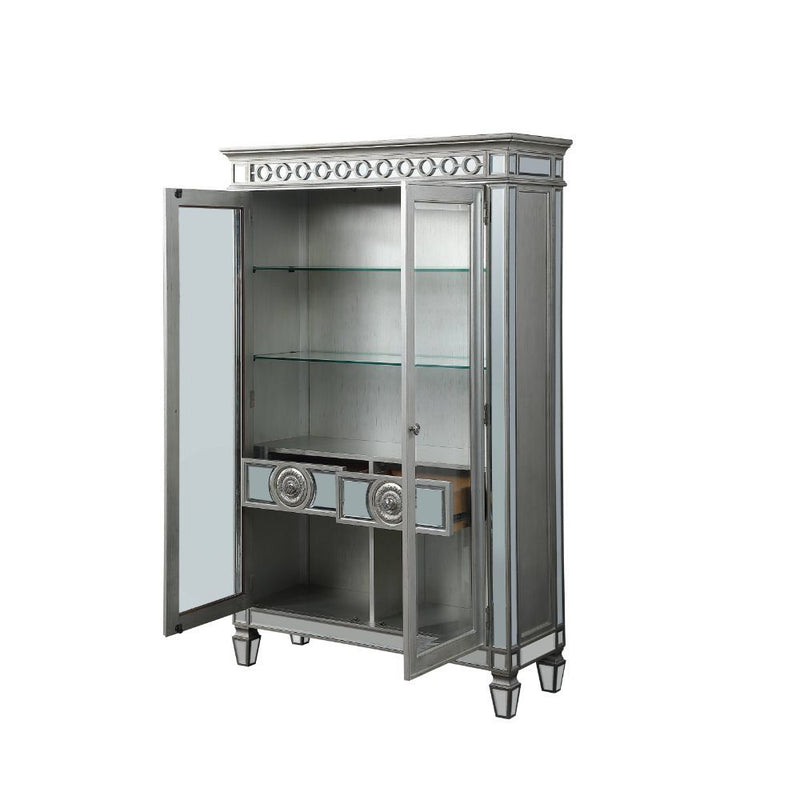 Varian - Curio - Mirrored & Antique Platinum - Urban Living Furniture (Los Angeles, CA)