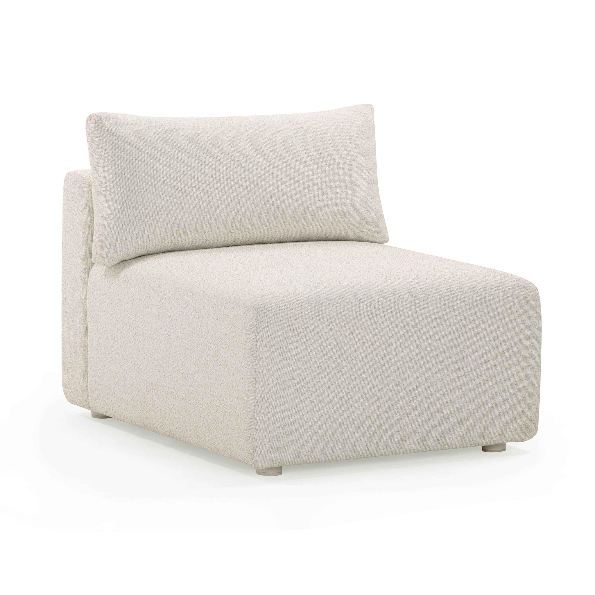 Hangover - Outdoor Modular Armless Chair - Cream - Urban Living Furniture (Los Angeles, CA)