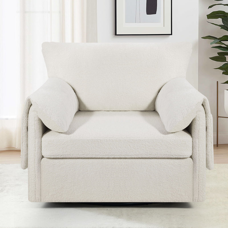 Oversized Swivel Armchair Modern Chair & Single Sofa Lounge, Comfortable Seating For Living Room