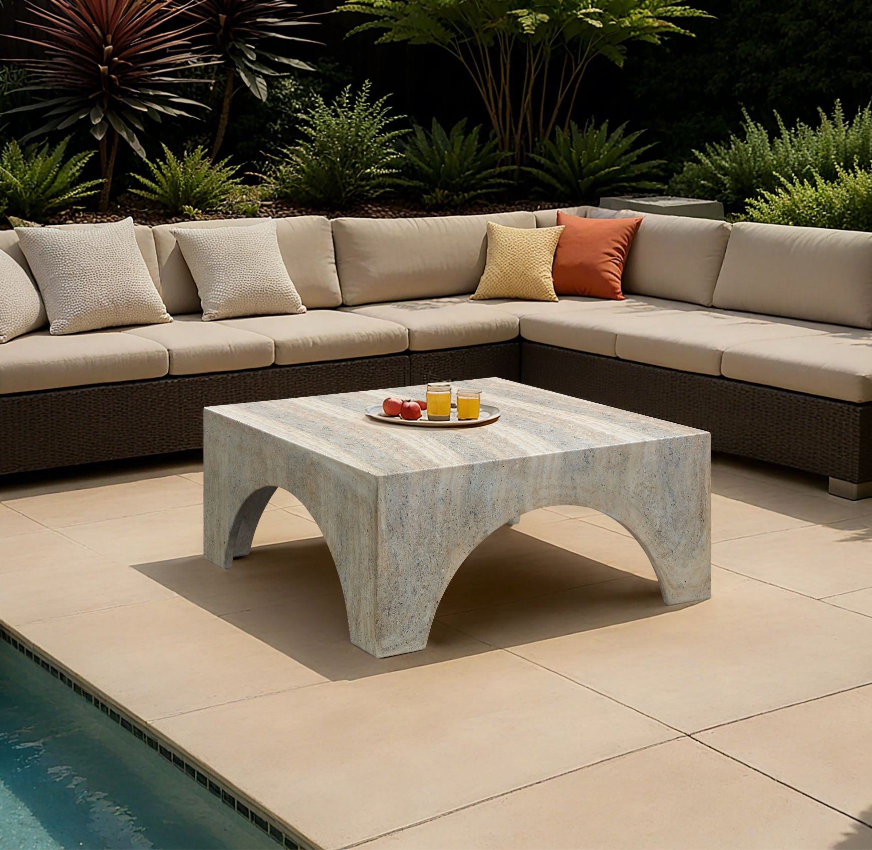 Renza - Concrete And Fiberglass Indoor / Outdoor Table - Urban Living Furniture (Los Angeles, CA)