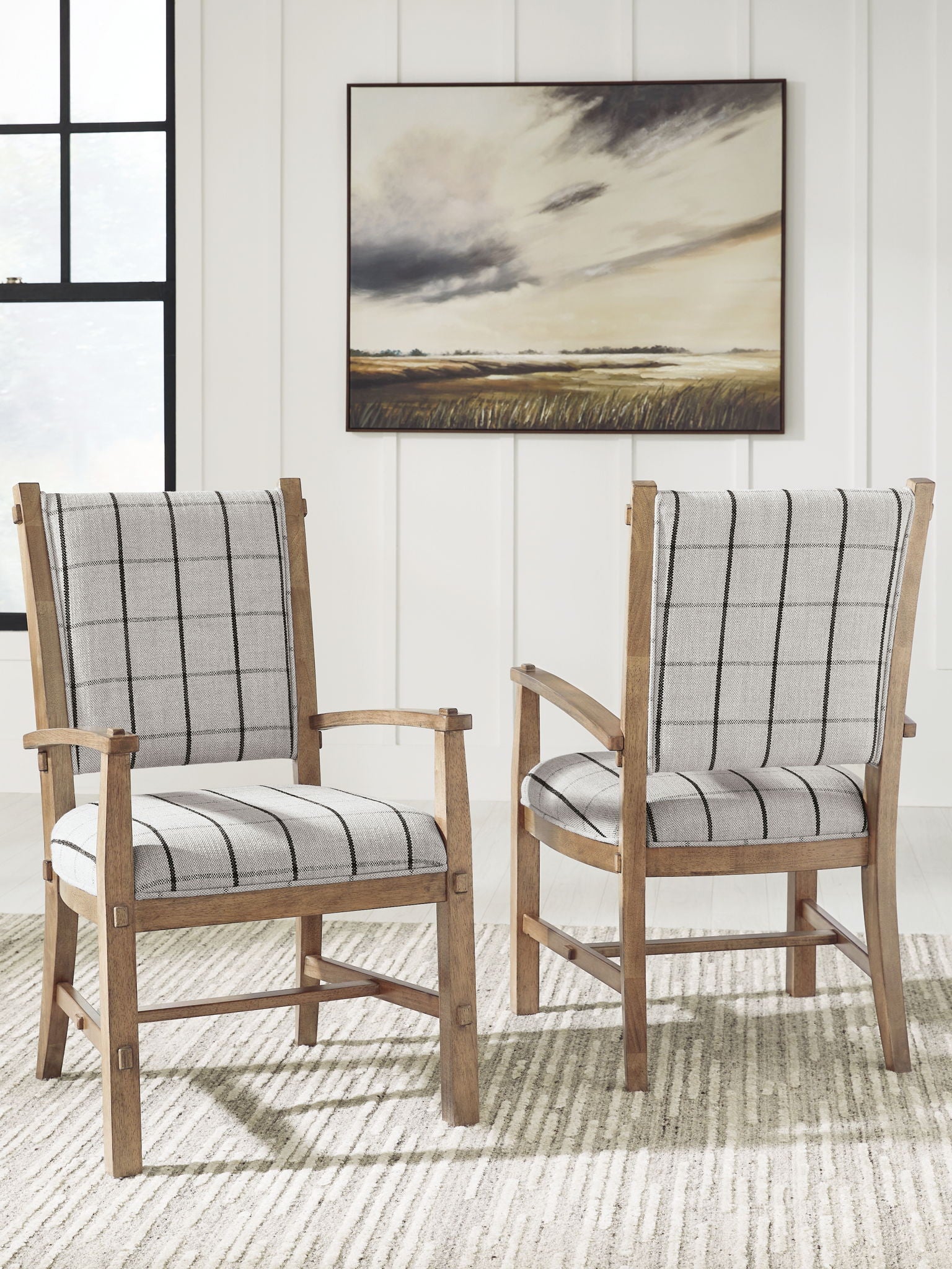 Ridgester - Dining Upholstered Arm Chair (Set of 2) - Light Brown - Urban Living Furniture (Los Angeles, CA)