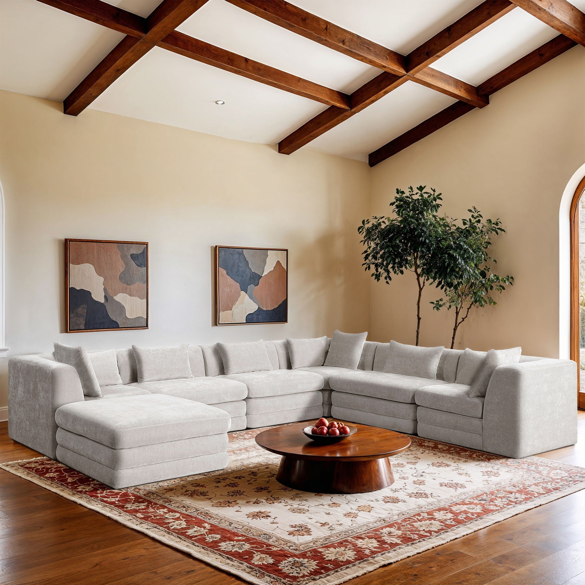 Stellar - 7 Piece Chenille Fabric Upholstered Modular Sectional - Urban Living Furniture (Los Angeles, CA)