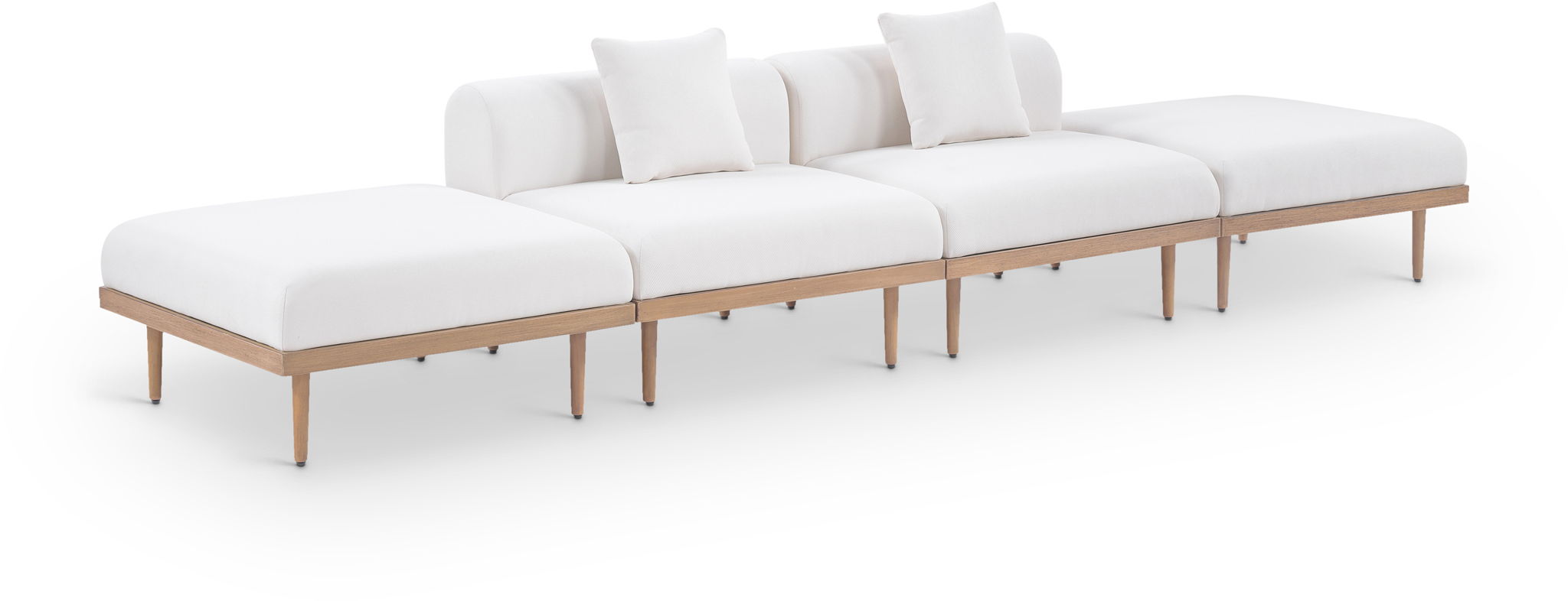Laguna - 4 Piece 142" Outdoor Patio Armless Modular Sofa With 2 Backless Seats - Urban Living Furniture (Los Angeles, CA)