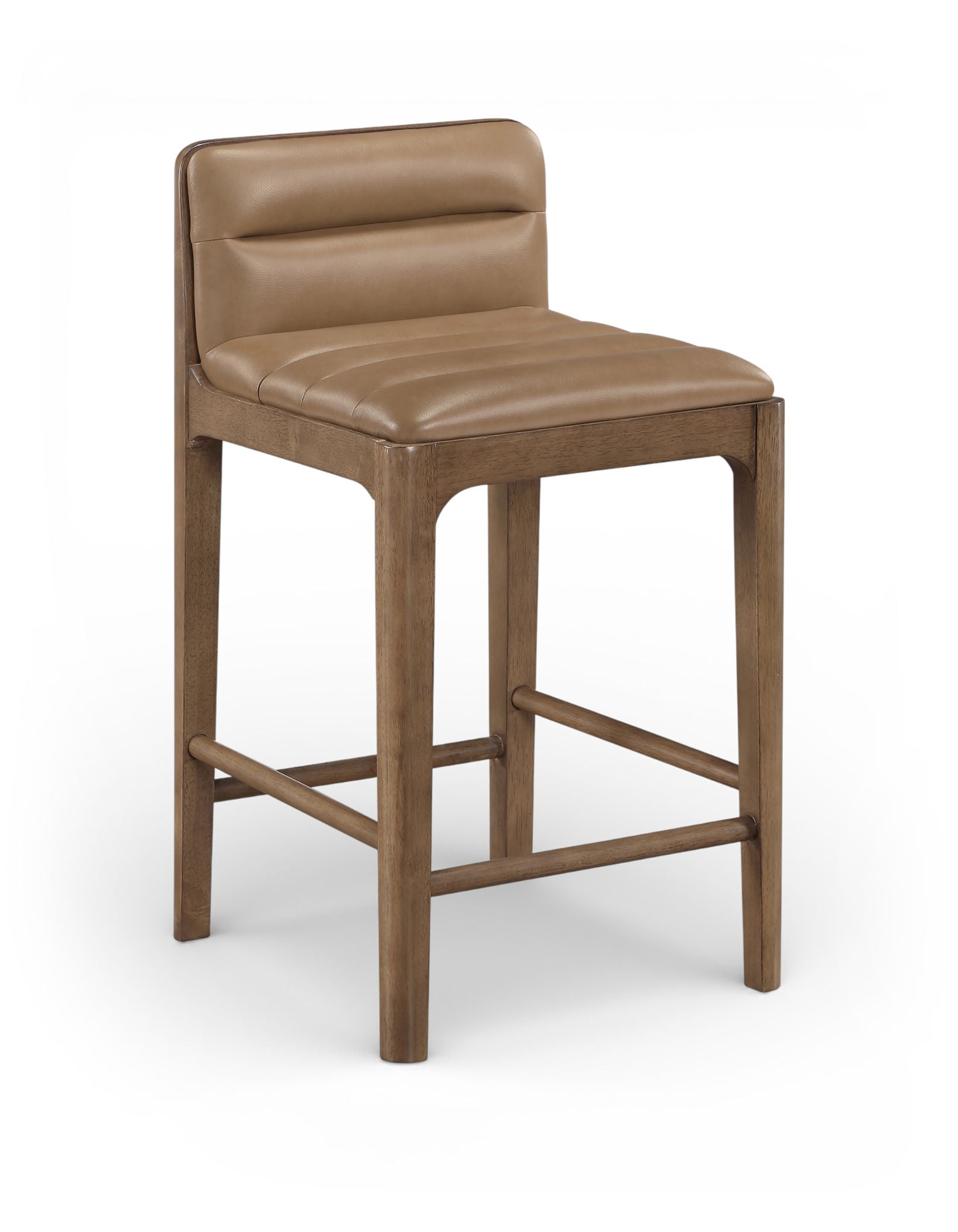 Ellis - Vegan Leather Upholstered Counter Stool (Set of 2) - Tan - Urban Living Furniture (Los Angeles, CA)
