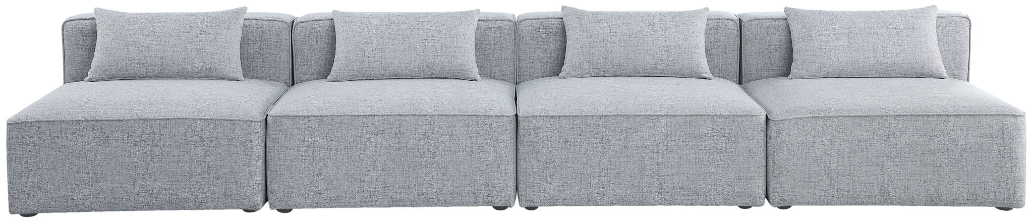 Cube - Linen Modular 4 Seat Armless Sofa - Urban Living Furniture (Los Angeles, CA)