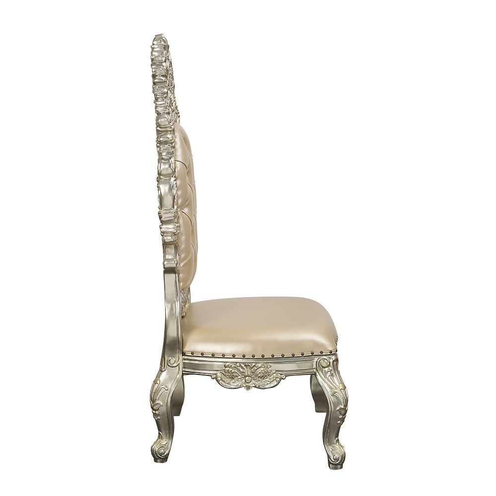 Sorina - Side Chair (Set of 2) - Synthetic Leather & Antique Gold - Urban Living Furniture (Los Angeles, CA)