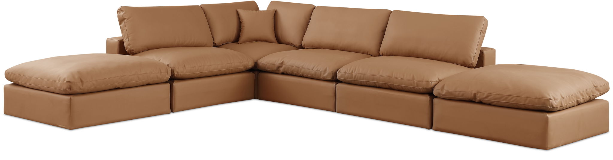 Comfy - 6 Piece Faux Leather Modular Sectional - Urban Living Furniture (Los Angeles, CA)