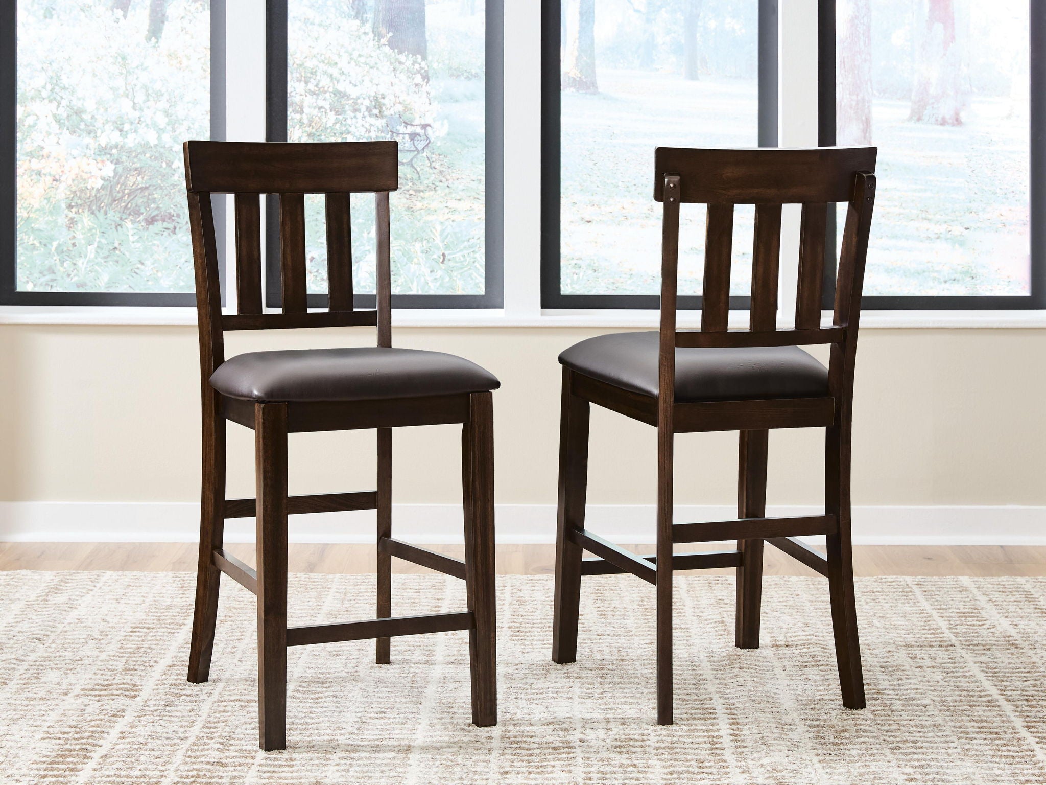 Haddigan - Upholstered Barstool (Set of 2) - Dark Brown - Urban Living Furniture (Los Angeles, CA)