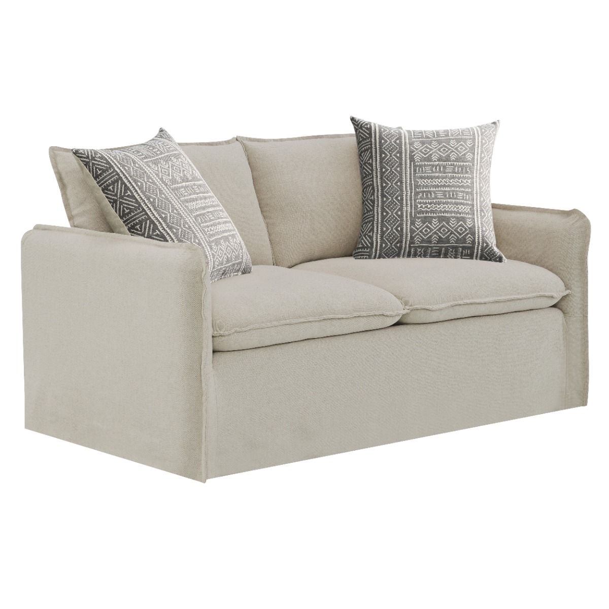 Upendo - Loveseat With 2 Pillows - Beige Linen - Urban Living Furniture (Los Angeles, CA)