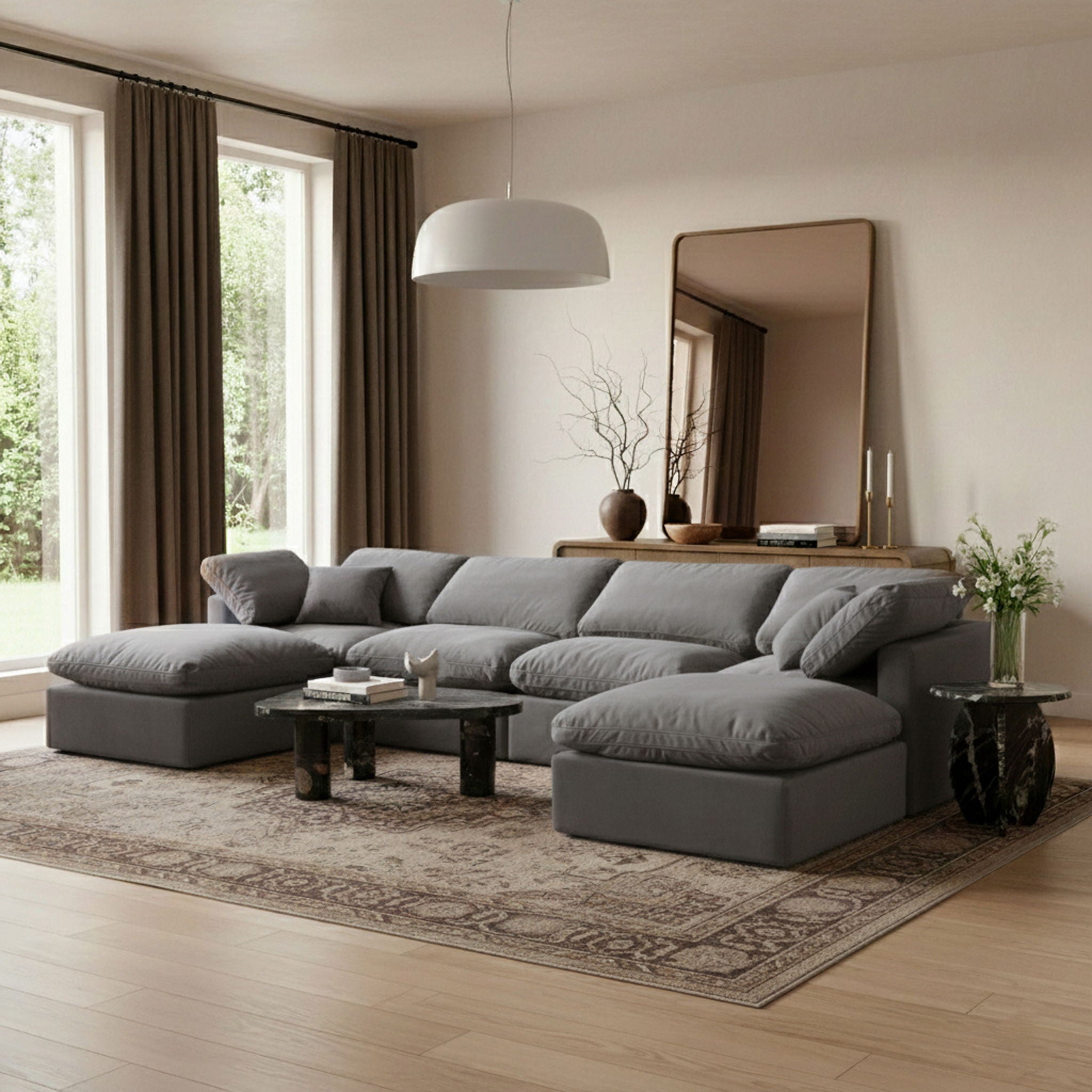 Indulge - Velvet 6 Piece Modular Double Chaise Sectional - Urban Living Furniture (Los Angeles, CA)