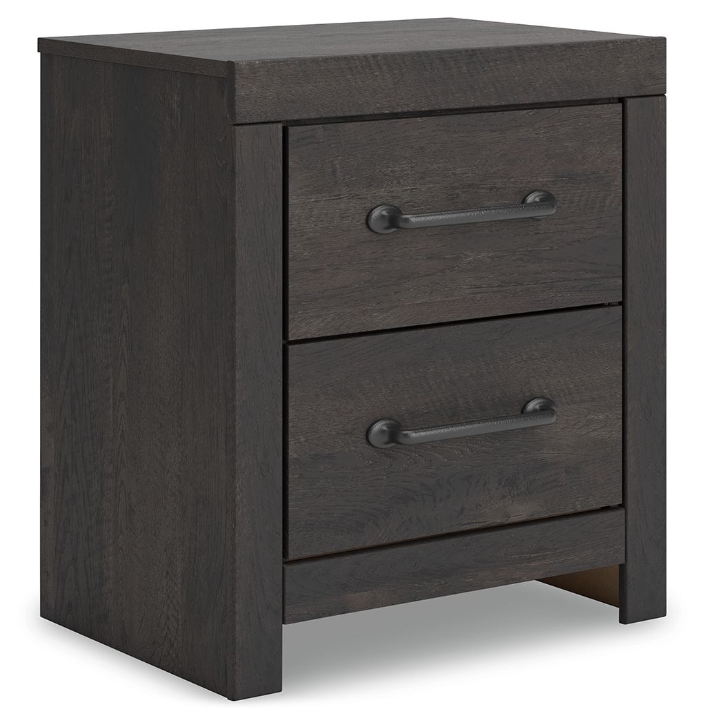 Hollivern - Dark Gray - Two Drawer Night Stand - Urban Living Furniture (Los Angeles, CA)
