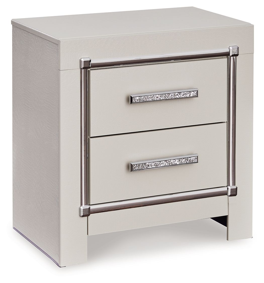 Zyniden - Silver - Two Drawer Night Stand - Urban Living Furniture (Los Angeles, CA)