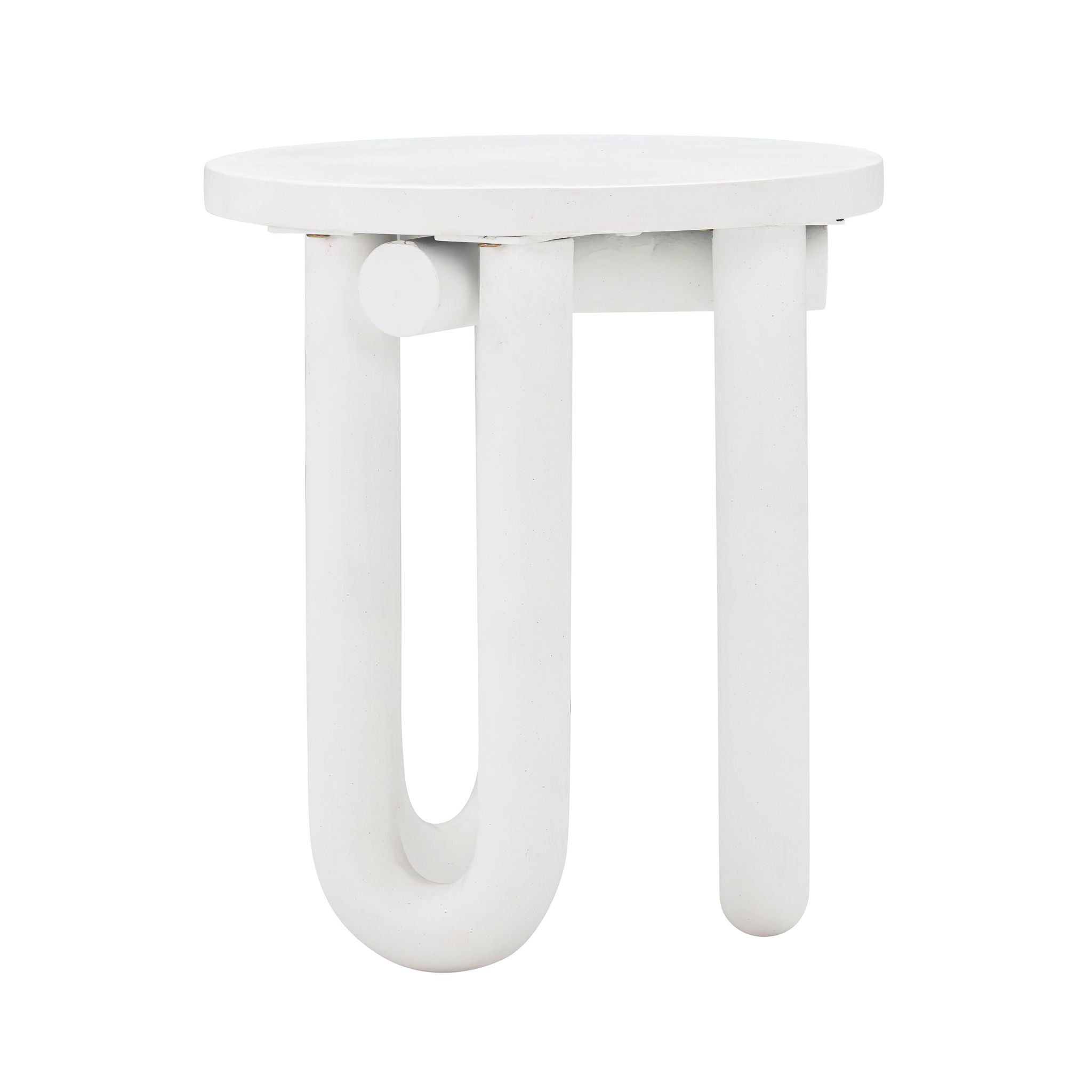 Tildy - Concrete Side Table - White - Urban Living Furniture (Los Angeles, CA)
